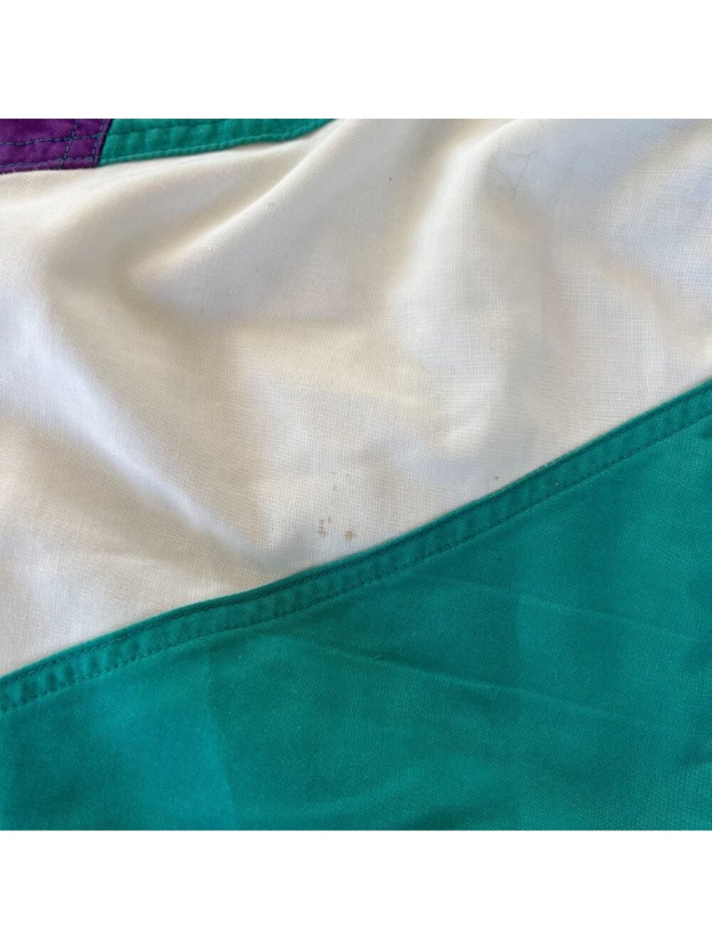 Mens Vintage Colorblock Swim Shorts Medium Purple Green Alan Flusser Sport - Picture 7 of 10